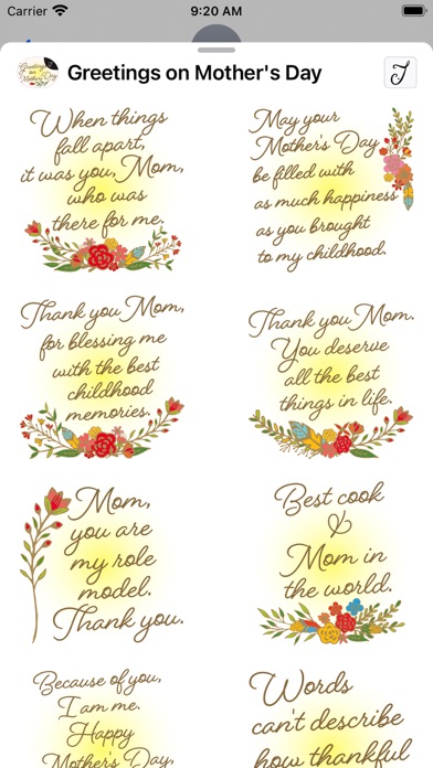 Greetings on Mother's Day Screenshot