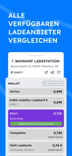 Screenshot von Chargeprice auf dem iPhone 2