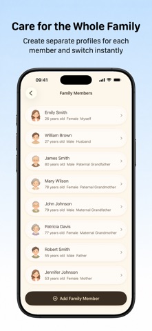 TrackWell Family Health Manage iPhone screenshot