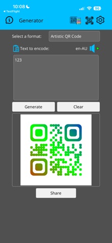 Barcode generator and scanner Screenshot 2 of 10