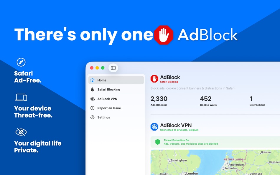 AdBlock for Safari & VPN (macOS) От: Adblock Inc.