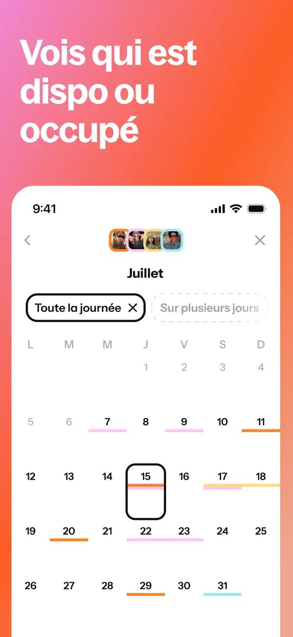 Screenshot #2 pour Howbout : calendrier partagé