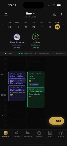 BarberOS: Agenda y Gestión iPhone screenshot