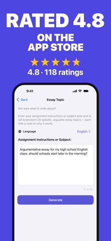 AI Essay Writer & Helper Pro Screenshot 3 of 6