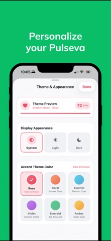 Pulseva: Heart Rate & BPM Logs iPhone screenshot
