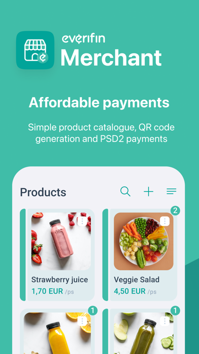 Screenshot #1 pour Everifin Merchant