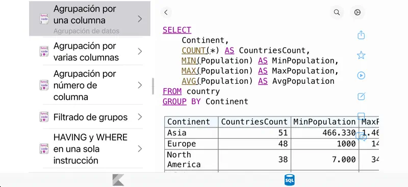 Kotlin Recipes: código y SQL screenshot 8 of 10
