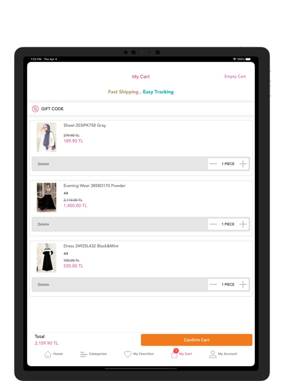 Moda Selvim : Modada Tercihim iPad screenshot 7 - Shopping app