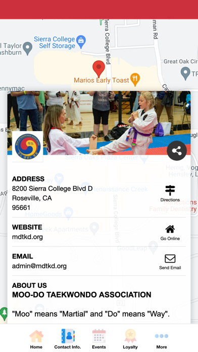 Moo Do Taekwondo Association Screenshot