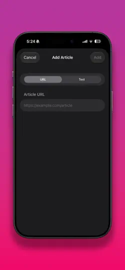 Capture d'écran de LinkReader: Articles To Audio sur iPhone 4