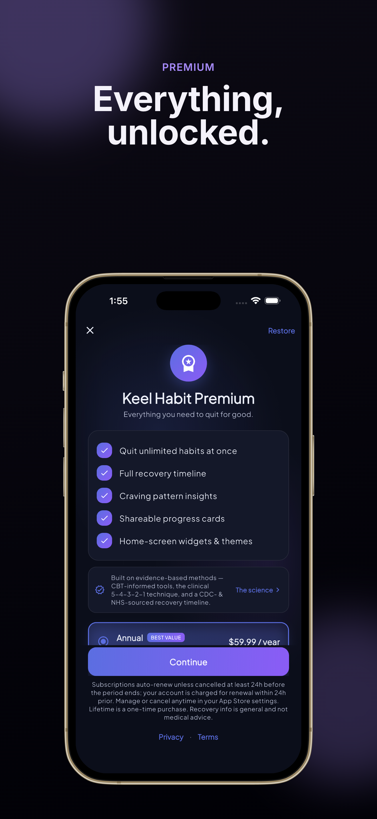 Keel Habit: Quit Bad Habits screenshot 7