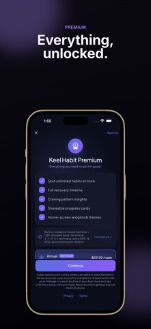 Keel Habit: Quit Bad Habits screenshot