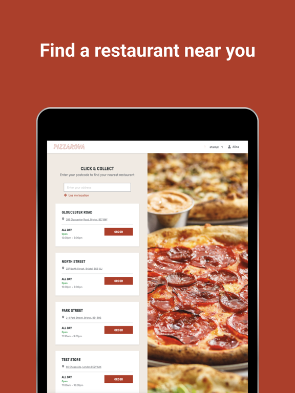 Pizzarova iPad screenshot 2 - Food & Drink app