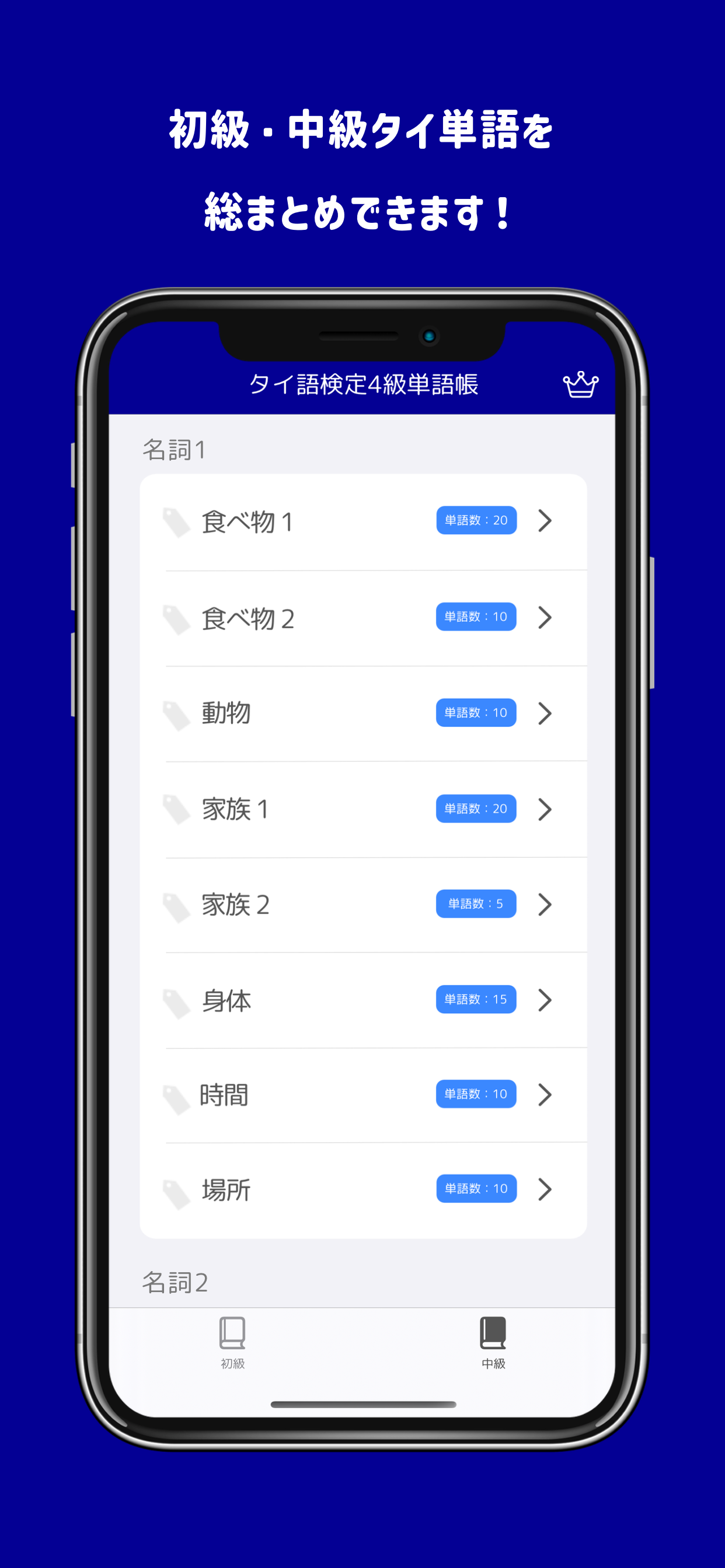 タイ語検定単語帳4級