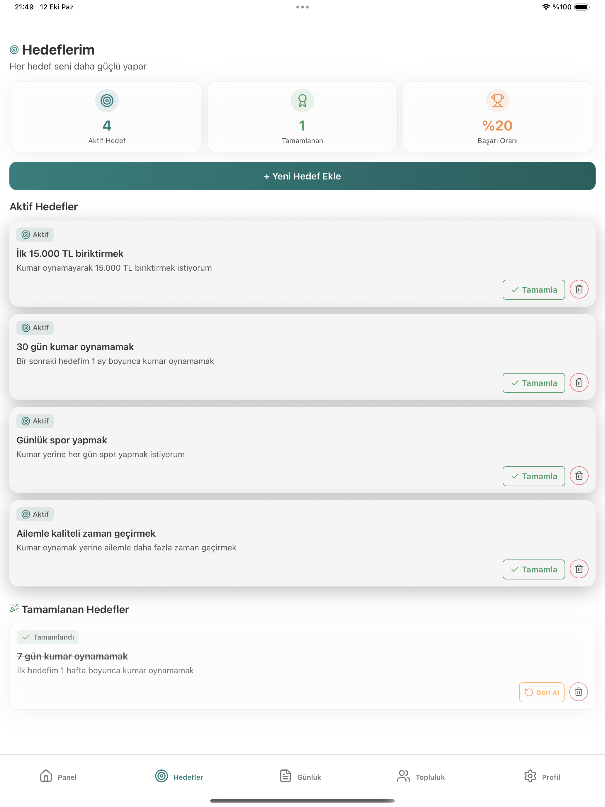 Reset: Gambling Recovery