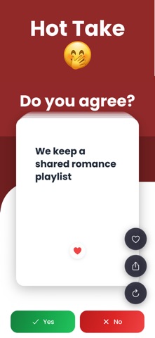 Yes or No: Couples Questions iPhone screenshot
