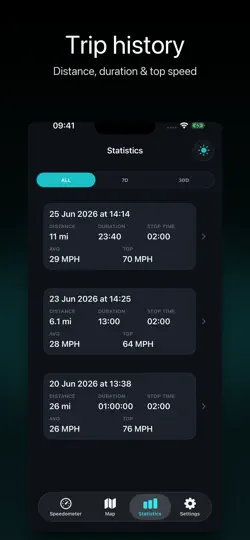 Скриншот Speedometer: GPS Tracker App на iPhone 3