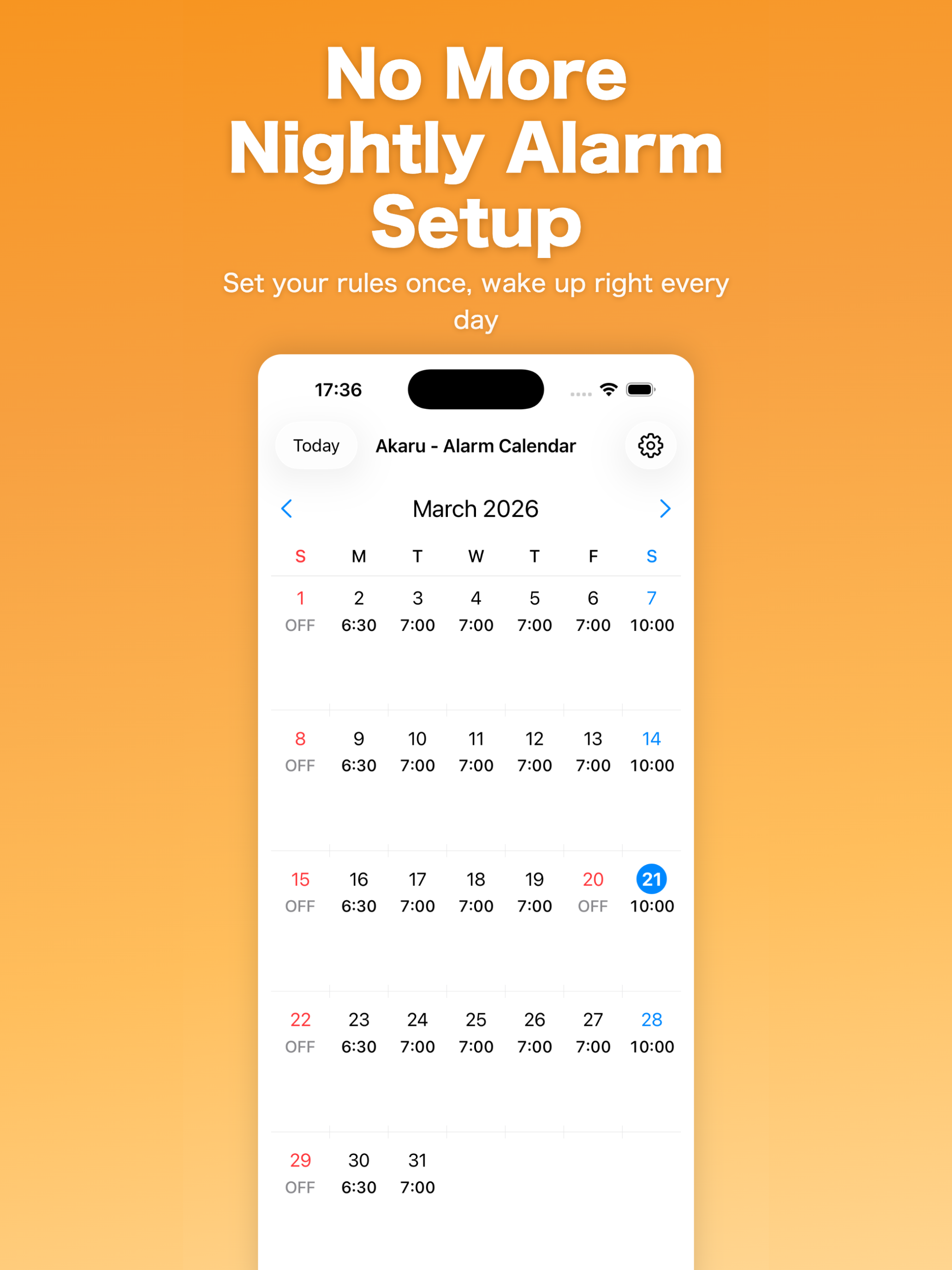Akaru - Alarm Calendar