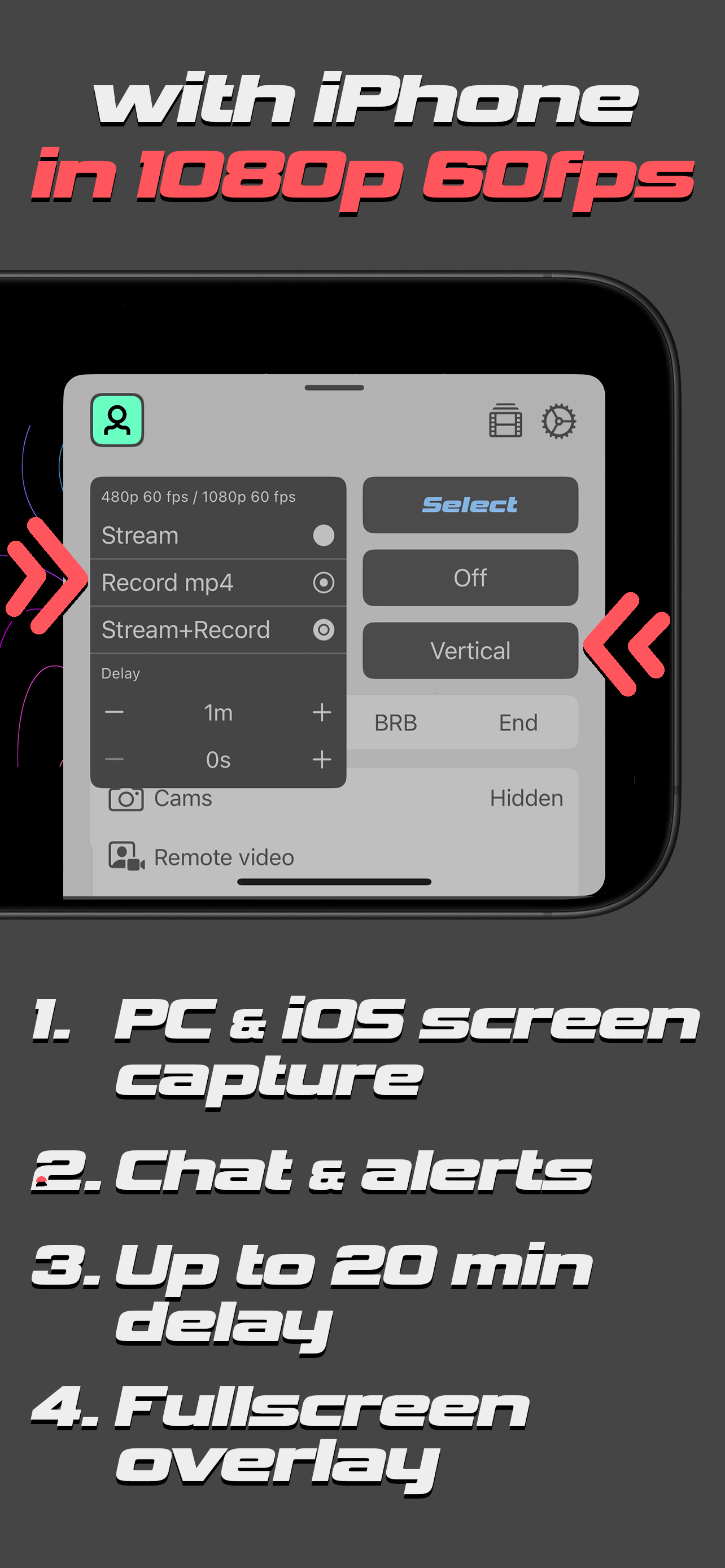 StreamVeil Live + Record screenshot 2