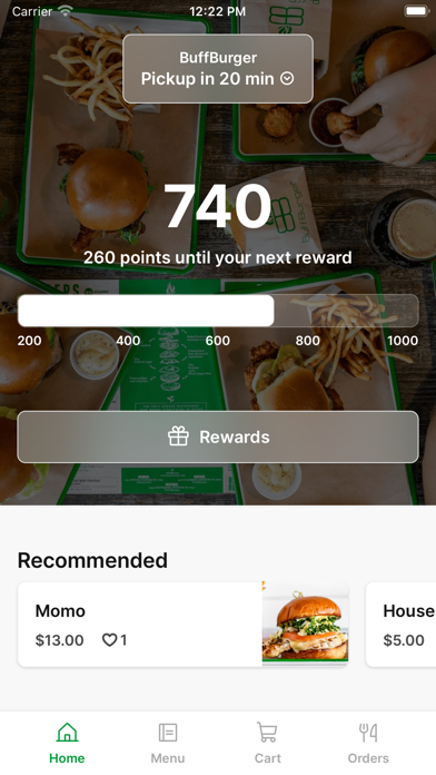 BuffBurger iPhone screenshot 1 - Food & Drink app