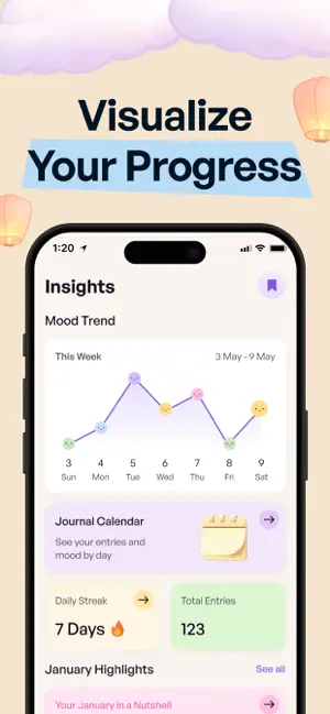 Gratitude Journal: OraBloom AI screenshot 4