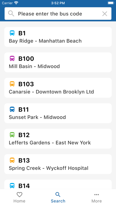 NYC Bus Tracker - MTA Screenshot