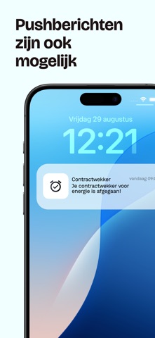Contractwekker iPhone screenshot