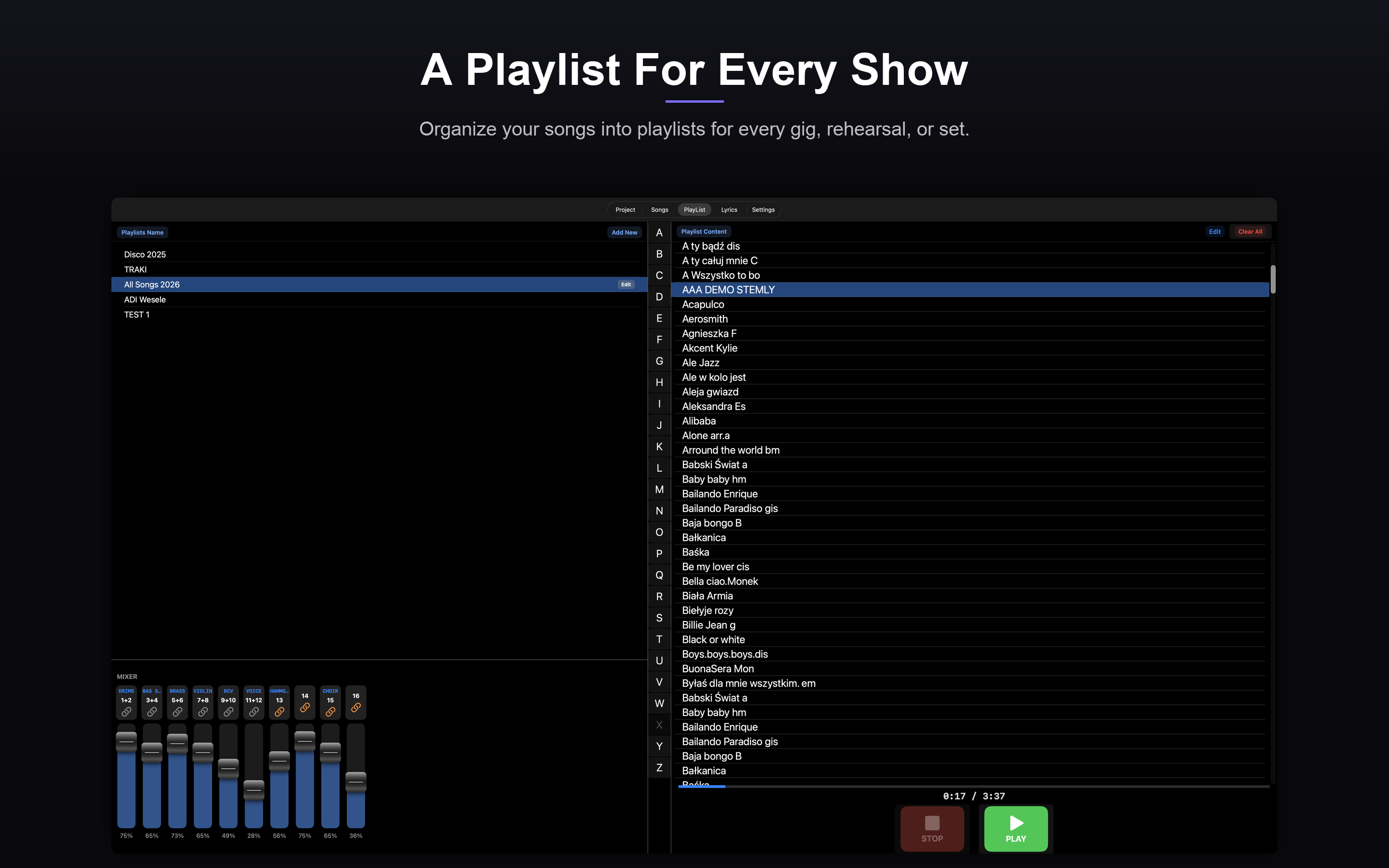 Stemly Live Multitrack