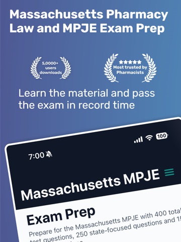 Massachusetts MPJE Exam iPad screenshot