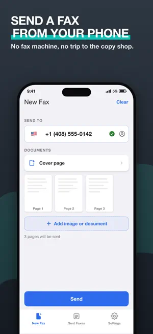 Send Fax: scan & fax docs screenshot 1