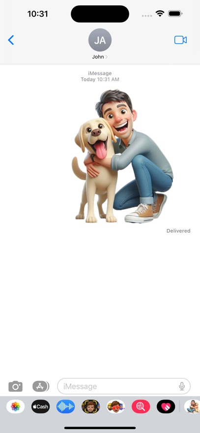 Labrador Hug Stickers