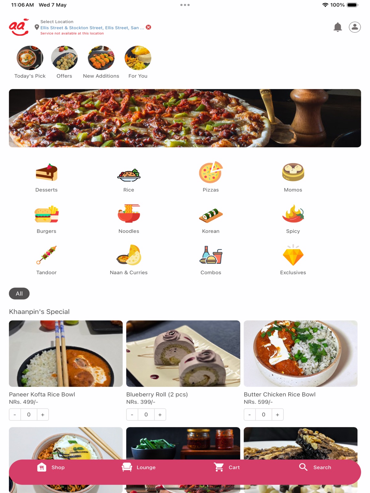 Khaanpin Food Delivery ipad screenshot 3