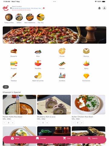 Khaanpin Food Delivery ipad screenshot 4