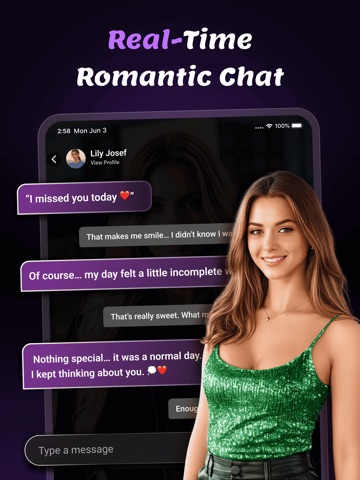Luvina: Chat with AI Character iPad screenshot