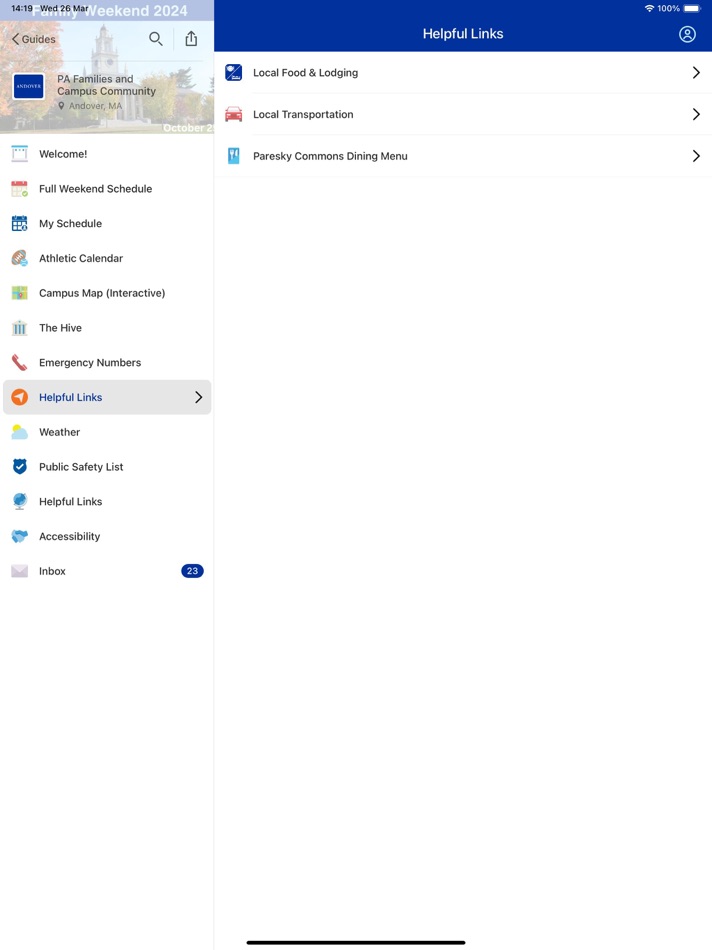 #1. Andover Event Guides (iOS) Με: Phillips Academy