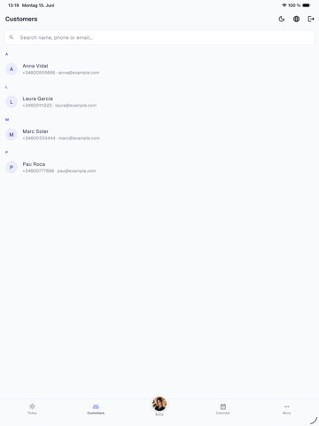 Bellora: Salon Manager iPad screenshot