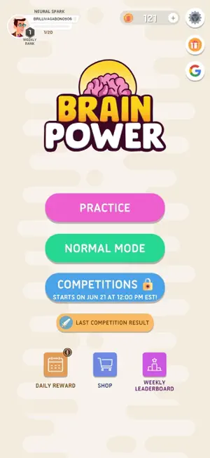 BrainPower Cognitive Activity screenshot 1