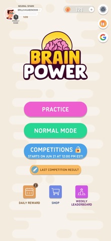 BrainPower Cognitive Activity Screenshot 1 of 10