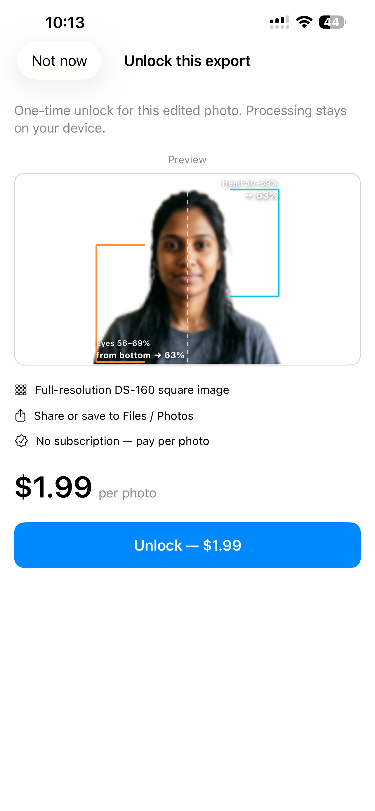 US Visa Photo