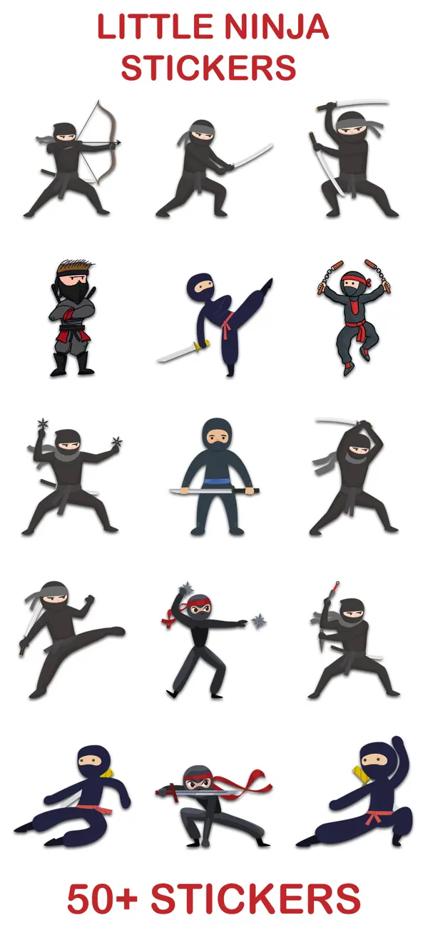 Screenshot #1 pour Little Ninja Stickers