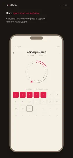 Скриншот SCycle - Календарь месячных на iPhone 2