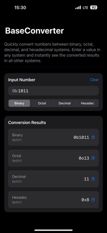 Converting: Numeral Formats screenshot