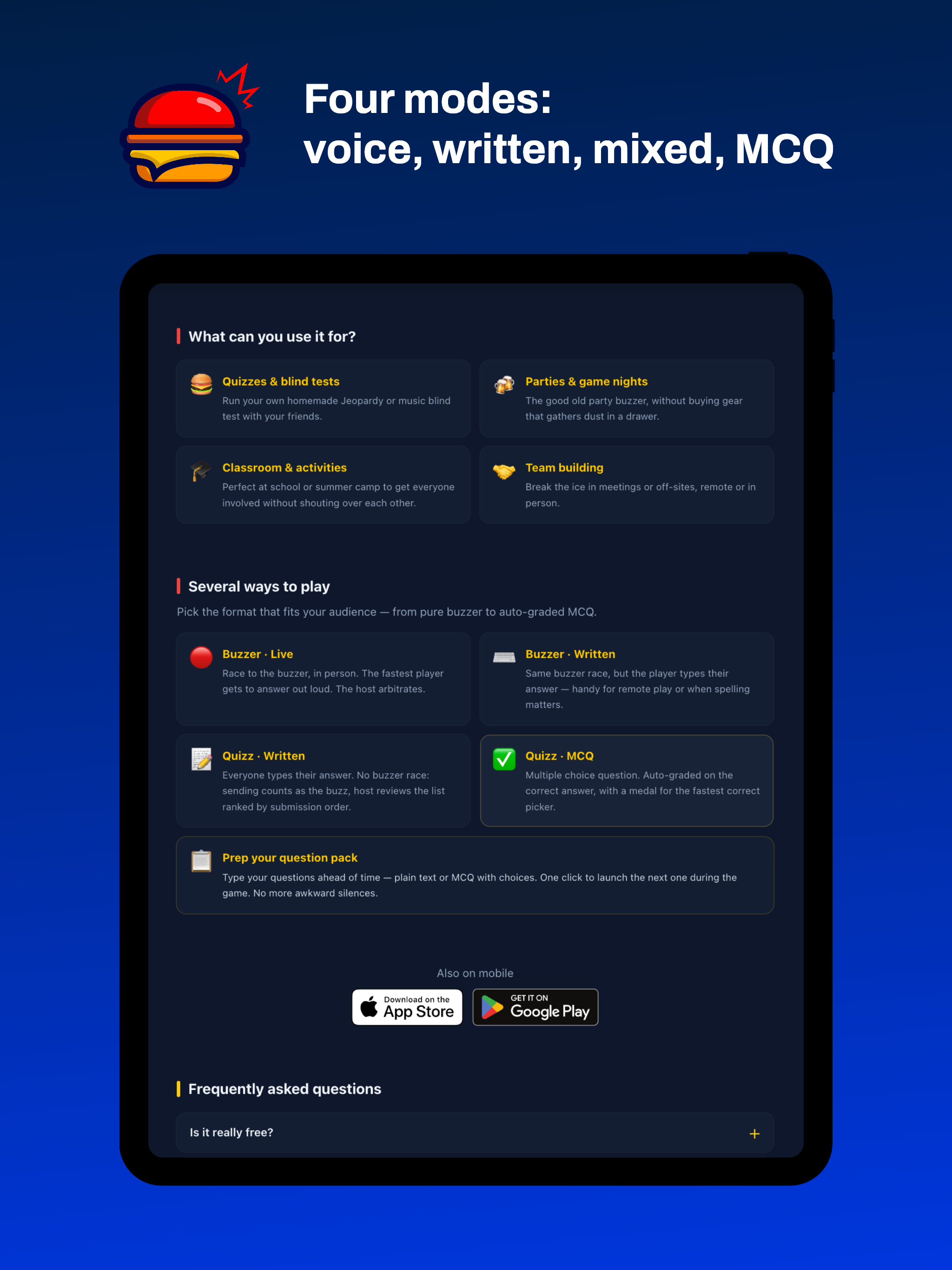 HamBuzzer - Quiz, Buzz & Fun screenshot 8