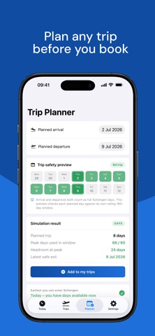 Stay90 - Schengen Calculator iPhone screenshot