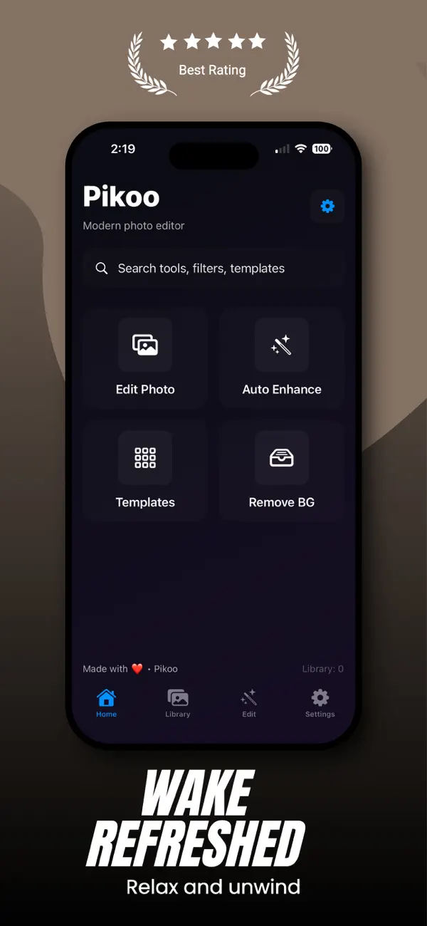 Screenshot #2 pour Pikoo: Modern Photo Editor