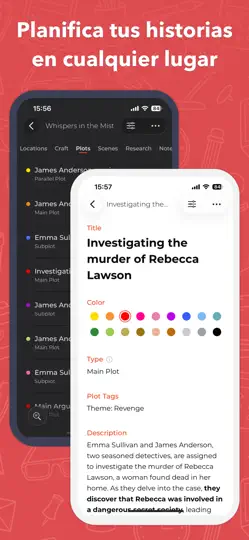 Captura de pantalla de Story Planner Para Escritores en iPhone 7