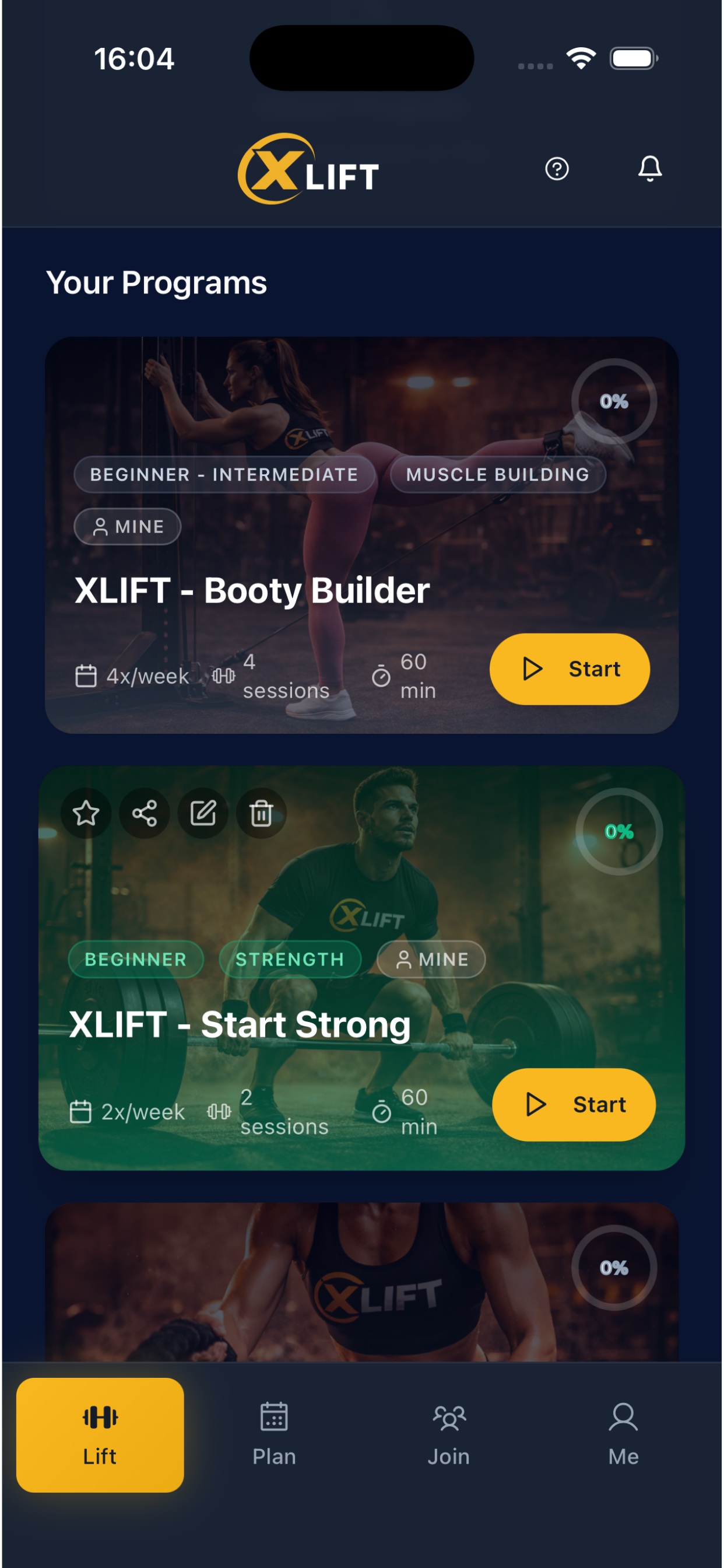 XLIFT - Social workout tracker screenshot 3