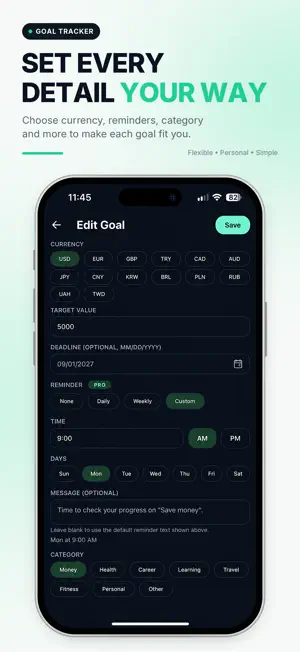 Goal Tracker: Progress screenshot 2