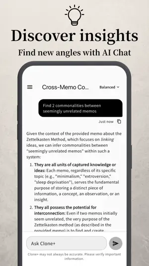 Clone+: Zettelkasten AI Notes screenshot 4