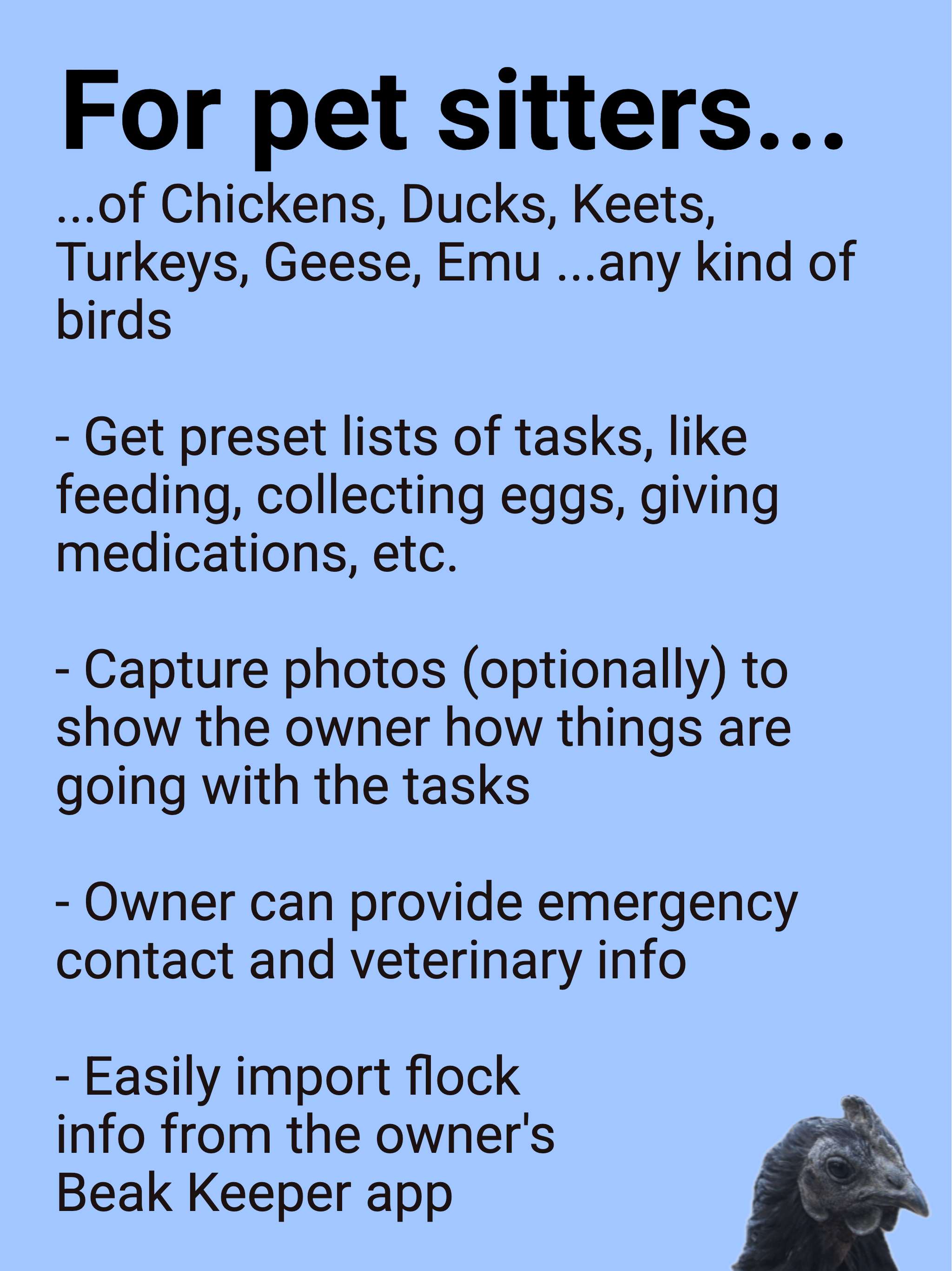 Beak Keeper - Pet Sitter